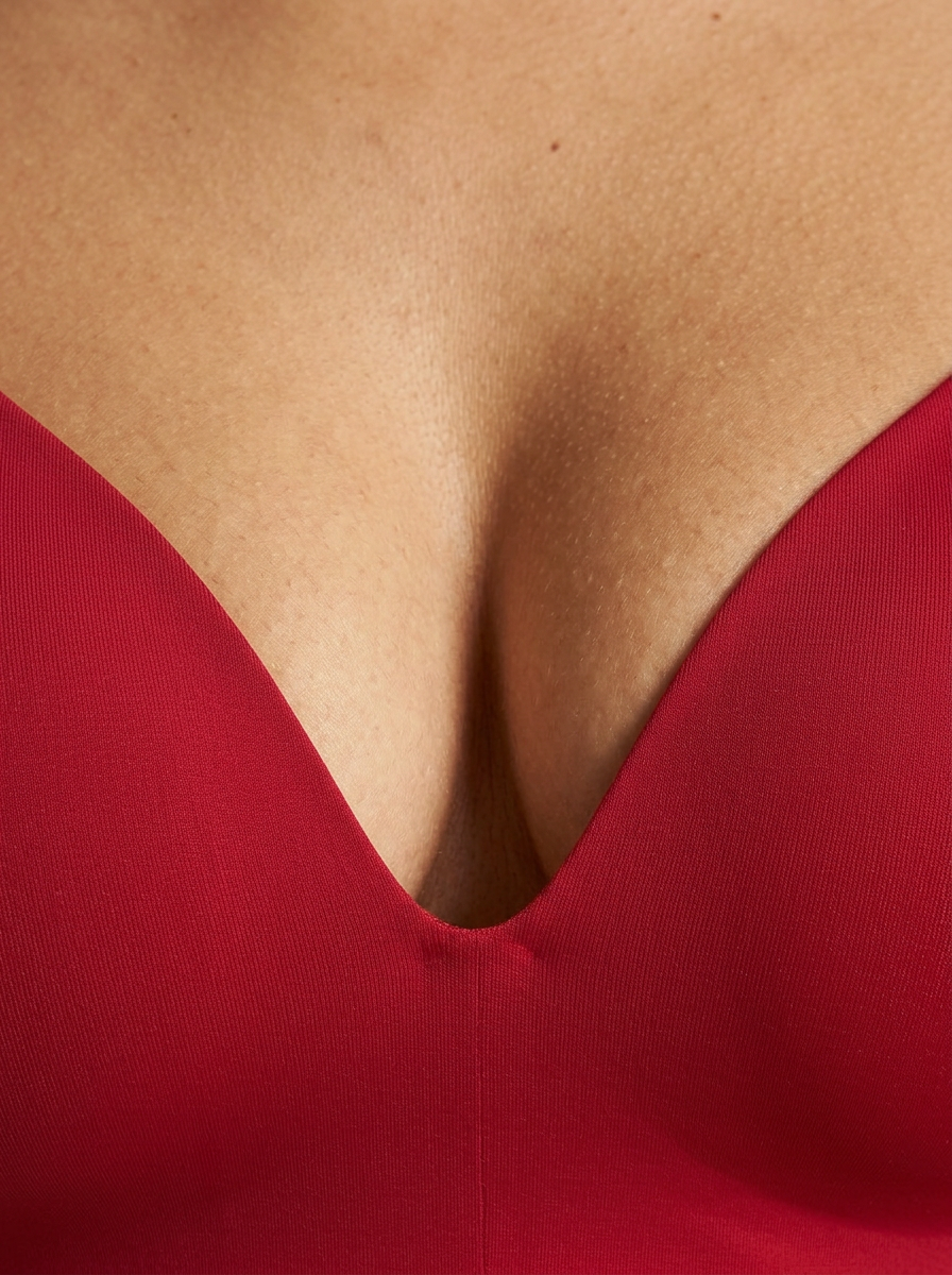 Soutien-gorge Surlane – rouge – détail sans armatures