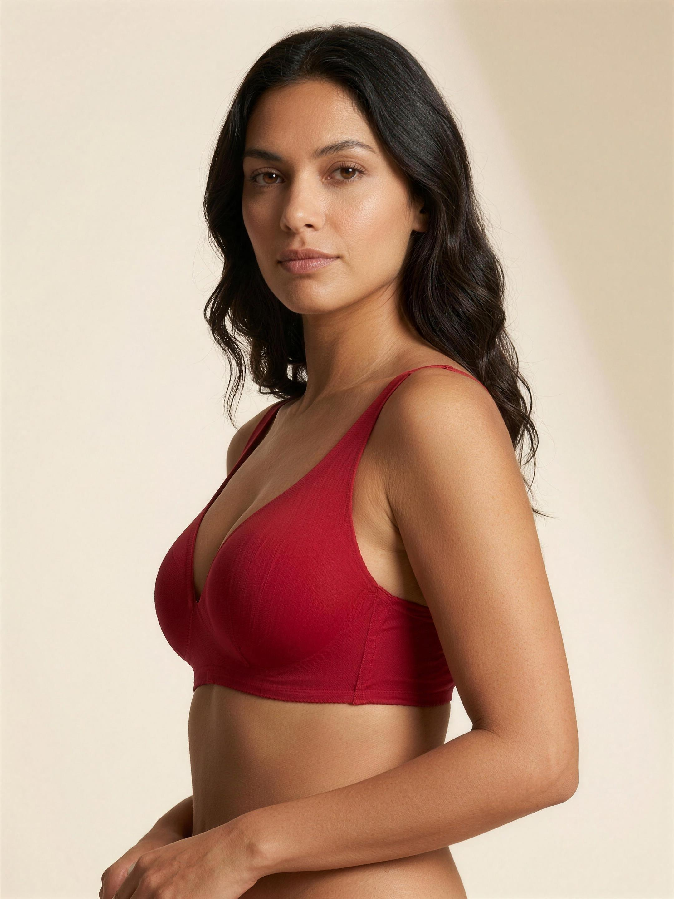 Soutien-gorge Surlane – rouge – profil