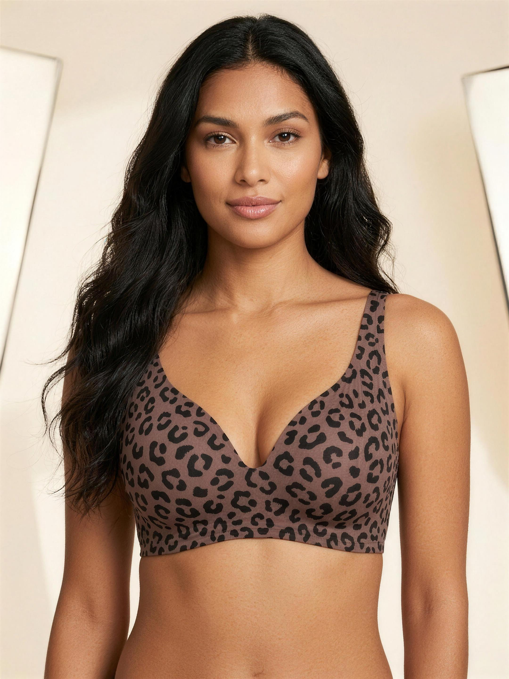 Soutien-gorge Surlane – léopard foncé – face