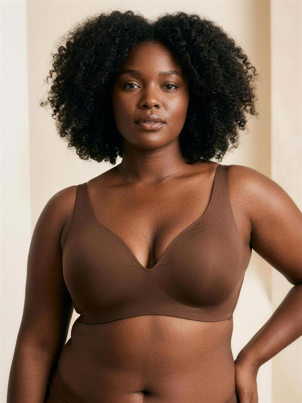 Soutien-gorge Surlane – café – morphologie généreuse